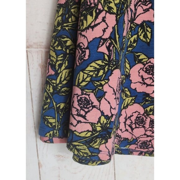 Lularoe XXS Pink Floral Crew Neck Shirt - Short Sleeve Polyester/Spandex Top - Picture 8 of 14